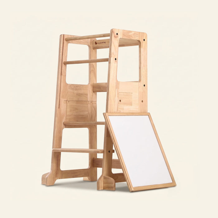 Wooden Learning Towers myduckling LOLA Solid Wood Adjustable Learning Tower 2in1 - Deluxe 9361505000799