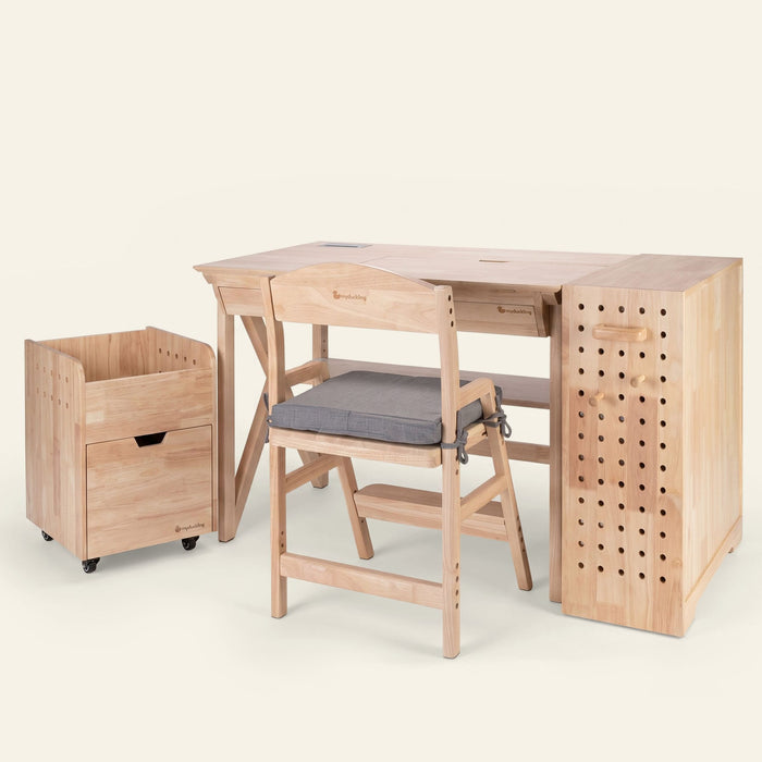 Table & Chair Set myduckling Solid Wood Kids Study Desk & Chair Complete Set