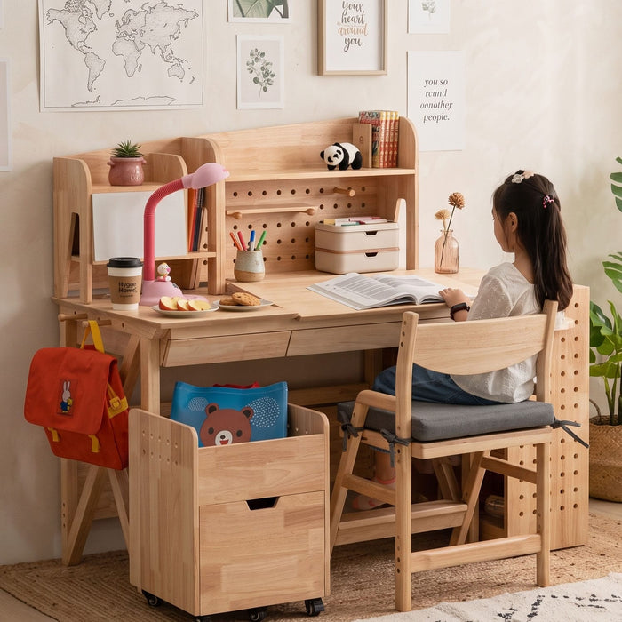 Table myduckling Solid Wood Study Desk With Easel 9361505000751