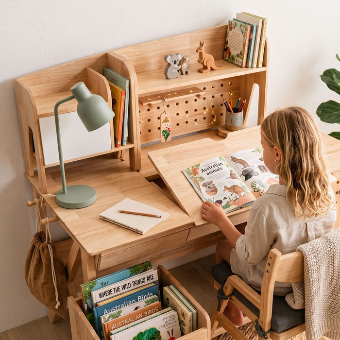 Table myduckling Solid Wood Study Desk With Easel 9361505000751