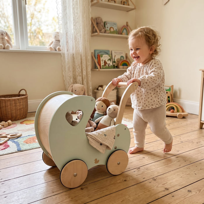 Baby Walker myduckling Isla Doll Pram Walker - Sage 9361505000560