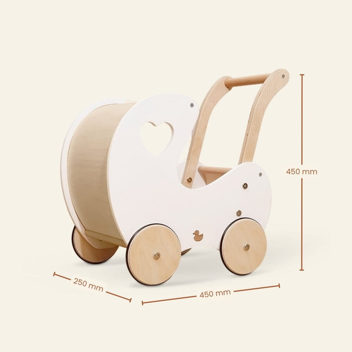 Baby Walker myduckling Isla Doll Pram Walker - White 9361505000553