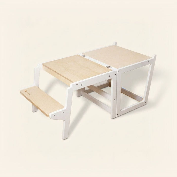 Convertible Learning Tower myduckling TOVA Convertible Learning Tower - White/Natural 9361505000942