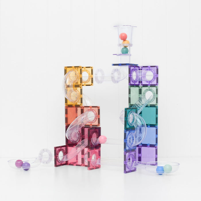 Magnetic Tiles Connetix Tiles Ball Run Pastel Pack 114 Piece 810164731159