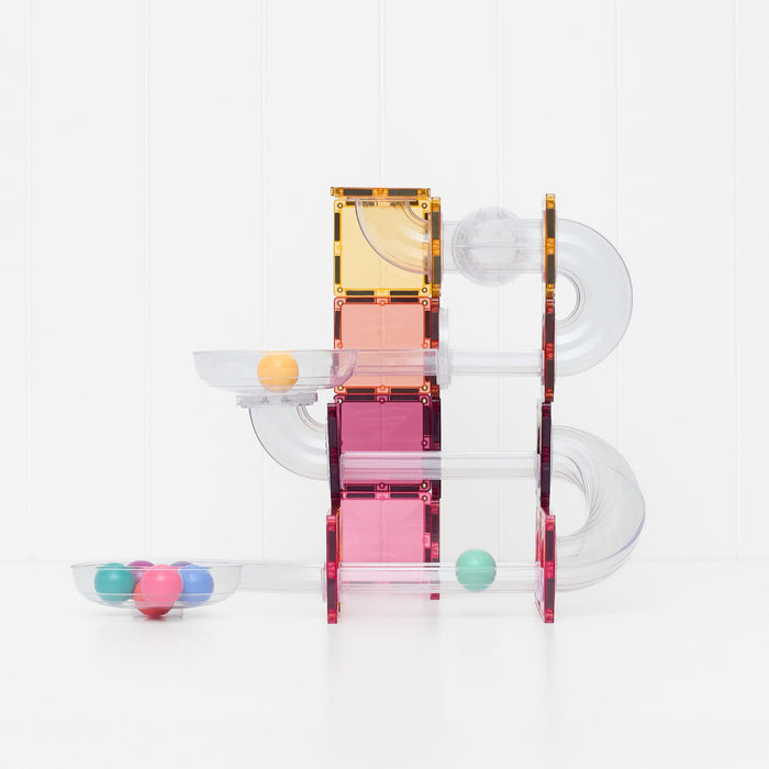 Magnetic Tiles Connetix Tiles Ball Run Pastel Pack 114 Piece 810164731159