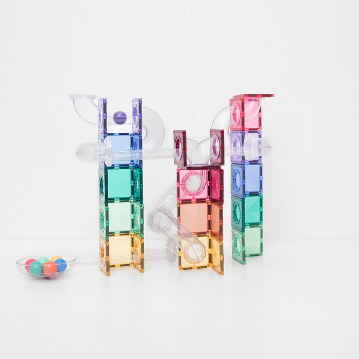 Magnetic Tiles Connetix Tiles Ball Run Pastel Pack 114 Piece 810164731159