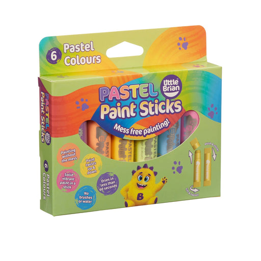 Art-Craft Little Brian Paint Sticks - Pastel 6pk