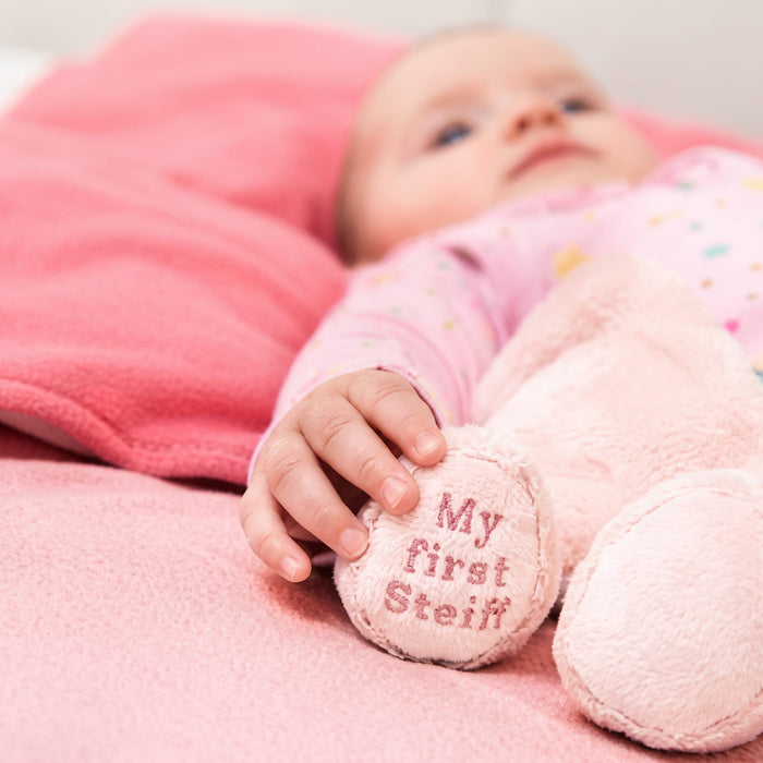 Stuffed Toys Steiff Soft Cuddly Friends - My First Steiff Hoppie Rabbit - pink, 26 cm