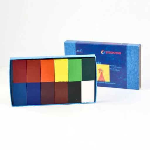 Stockmar Wax Crayons 12 Blocks in Cardboard Box - Wax Crayons - Toypark