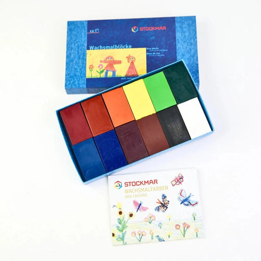 Stockmar Wax Crayons 12 Blocks in Cardboard Box - Art-Craft - Toypark