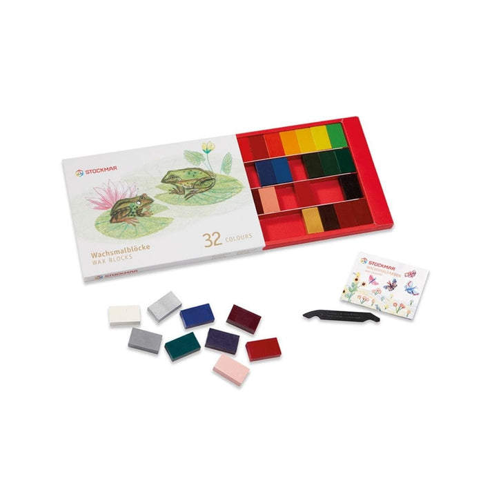 Art-Craft Stockmar Wax Crayons 32 Blocks in Presentation Gift Box