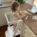 Plywood Learning Towers My Duckling Deluxe Folding Adjustable Learning Tower - White (Late-May Pre-Order)