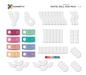 Magnetic Tiles Damaged Box - Connetix Tiles 106 Piece Pastel Ball Run Pack
