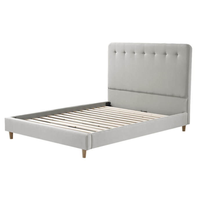 Double Beds My Duckling EDEN Kids Double Upholstered Bed - Light Grey