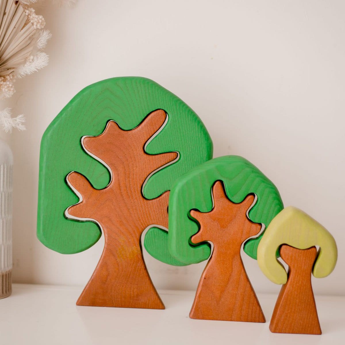 QToys Coloured Wooden Trees | Montessori Toys | Toypark Australia