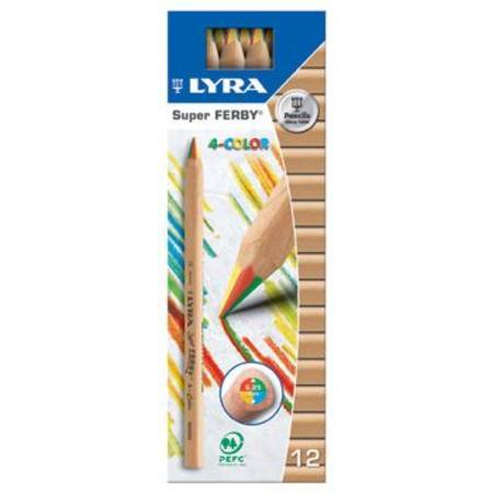 Art-Craft Lyra Super Ferby 4-colour Rainbow, box of 12 pencils