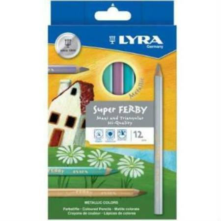 Art-Craft Lyra Super Ferby Lacquered 12 Metallic Pencils