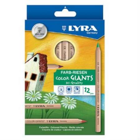 Art-Craft Lyra colour giants unlacquered 12 assorted standard black and white