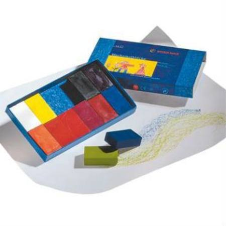 Art-Craft Stockmar Wax Crayons 12 Blocks in Cardboard Box