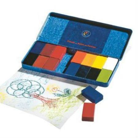 Art-Craft Stockmar Wax Crayons 16 Blocks in Tin