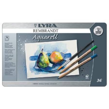 Art-Craft Lyra Rembrandt Aquarelle Watercolour Pencil, Tin 36 Assorted