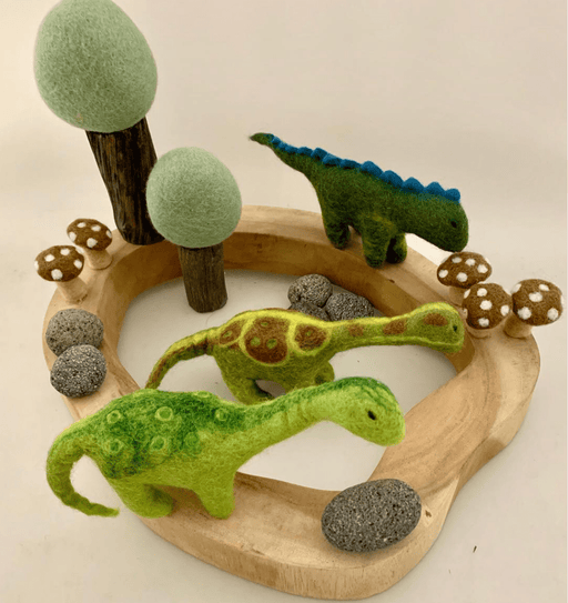 Papoose Toys Wool&Cotton Toys Papoose Toys - Medium PRD Dinosaurs (3 Piece Set) PAP-698