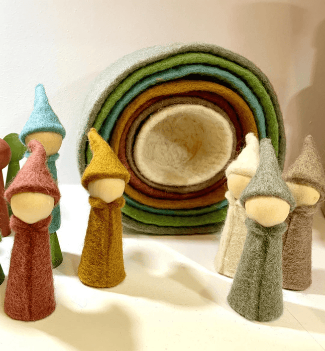 Papoose Toys Wool&Cotton Toys Papoose Toys - Earth Gnomes (7 Piece Set) PAP-642