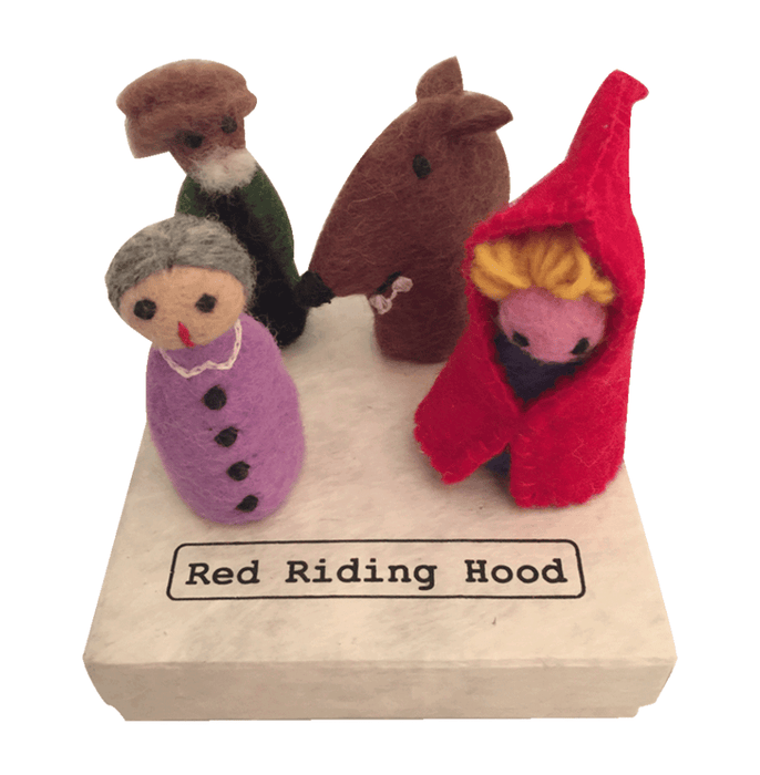 Papoose Toys Wool&Cotton Toys Papoose Toys - Red Ridinghood (4 Piece Set) PAP-078