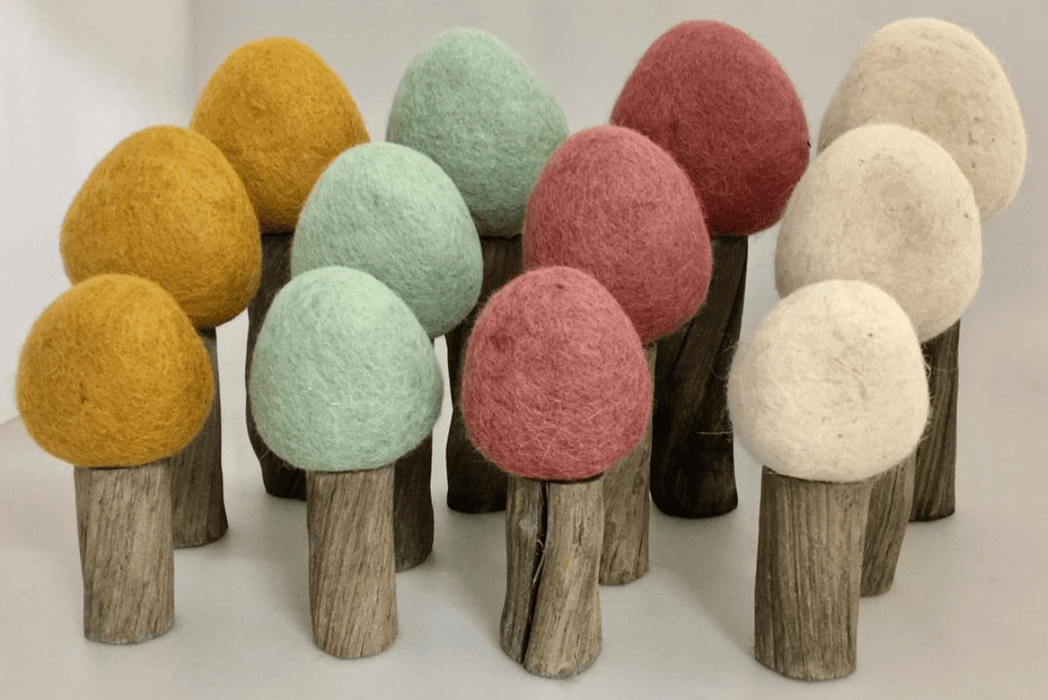 Papoose Toys Wool&Cotton Toys Papoose Toys - Earth Trees Autumn (3 Piece Set) PAP-175