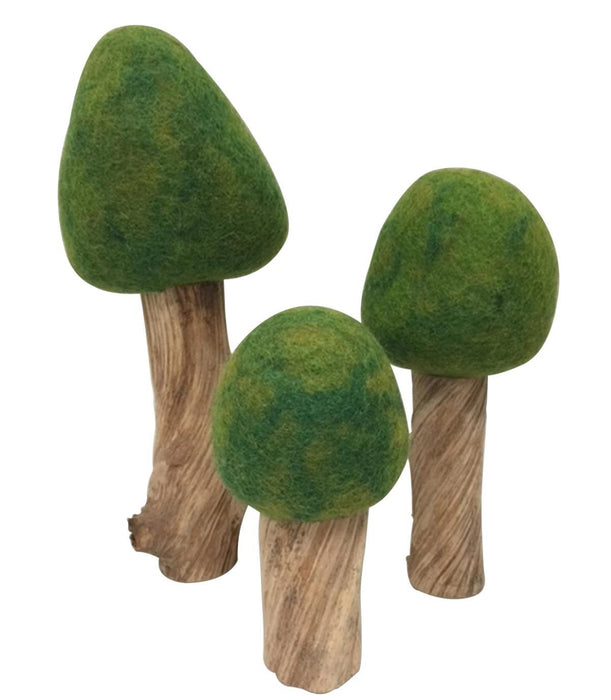 Papoose Toys Wool&Cotton Toys Papoose Toys - Summer Trees (3 Piece Set) PAP-090