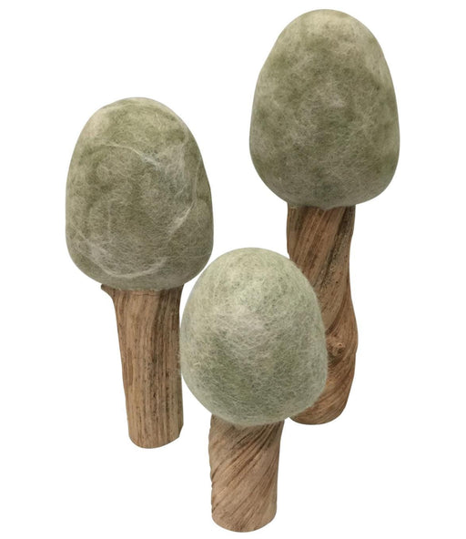 Papoose Toys Wool&Cotton Toys Papoose Toys - Winter Trees (3 Piece Set) PAP-088