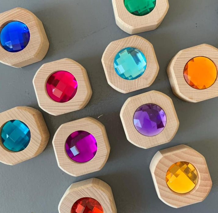 Wooden Toys Papoose Toys - Bitcoin Window Rainbow (15 Piece Set)