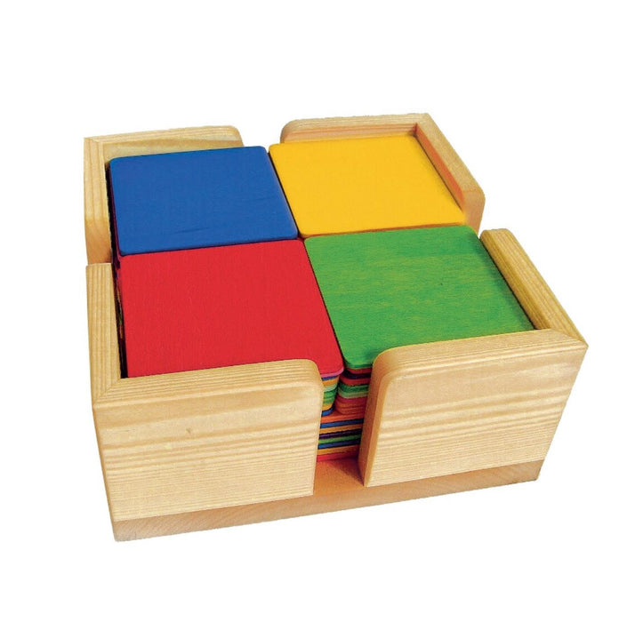 Bauspiel Wooden Toys Bauspiel - Tiles coloured (52pc) BAU-0174