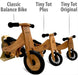 Kinderfeets Kids Bikes Kinderfeets Wooden 2-In-1 Tiny Tot Trike/Tricycle/Balance Bike (Sage) KF-03622