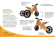 Kinderfeets Kids Bikes Kinderfeets Wooden 2-In-1 Tiny Tot Trike/Tricycle/Balance Bike (Sage) KF-03622
