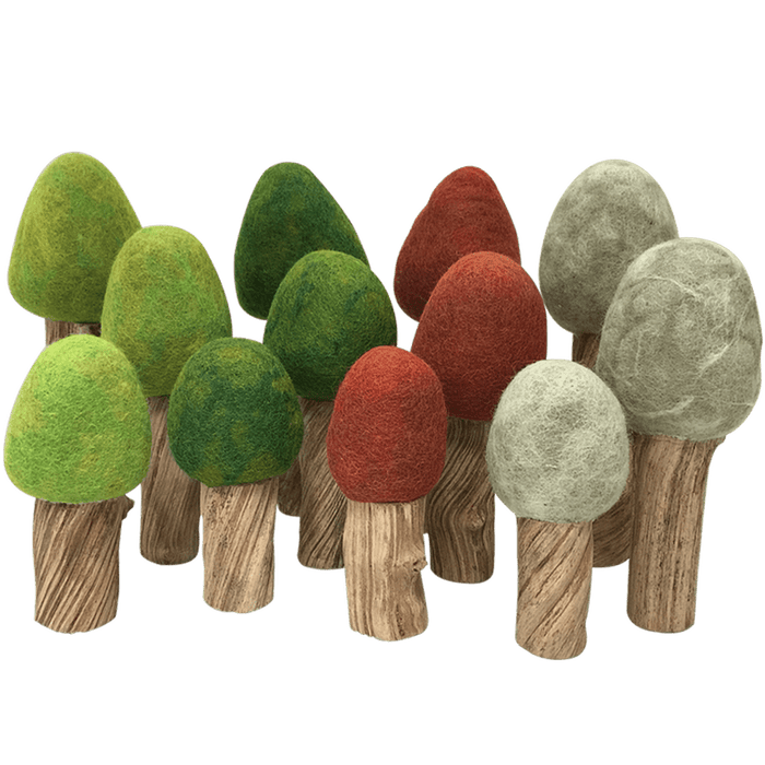 Papoose Toys Four Season Trees Set of 12