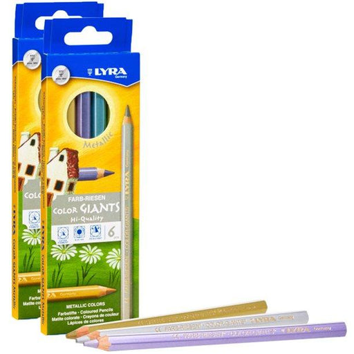 Art-Craft Lyra Colour Giants Lacquered 6 Metallic Pencils