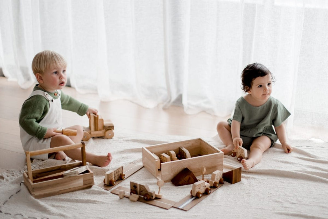 Toy Vehicle QToys All In One Car Play Set