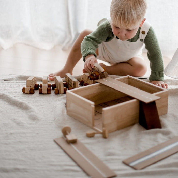 Toy Vehicle QToys All In One Car Play Set