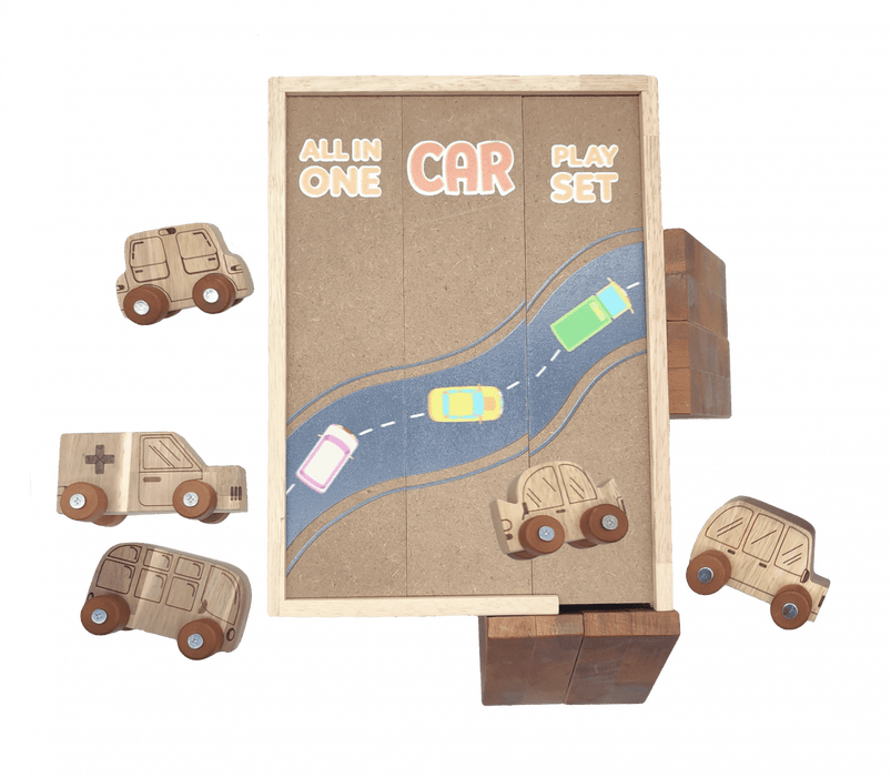 Toy Vehicle QToys All In One Car Play Set