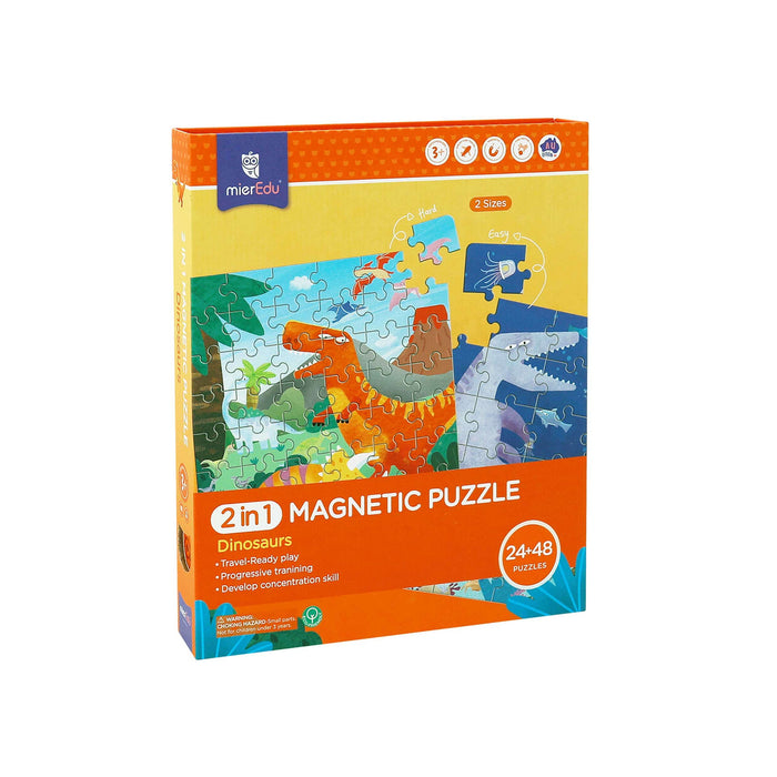 Educational Toys mierEdu 2 in 1 Magnetic Puzzle - Dinosaur