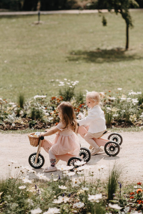 Kids Bikes Kinderfeets 2-IN-1 Tiny Tot Plus Tricycle & Balance Bike-Rose