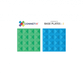 PMAX Connetix Tiles 2 Piece Base Plate Pack - Green and Blue