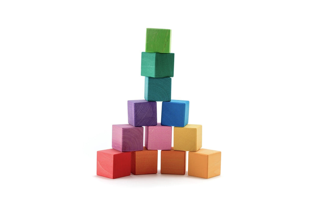Ocamora Wooden Toys Ocamora 12 Cubes - Coloured OC-CCC