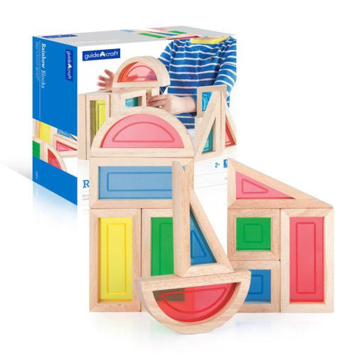 Guidecraft Rainbow Blocks 10 Pc Set - Sensory Toys - Toypark