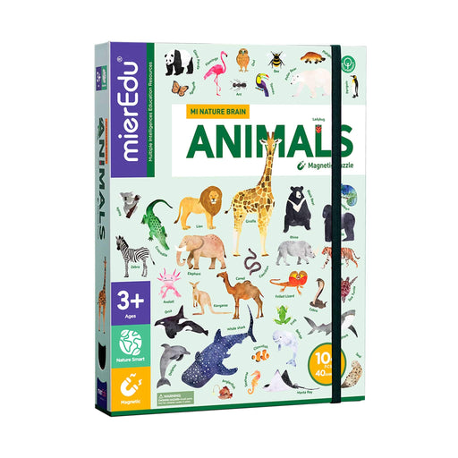 Educational Toys mierEdu All About - Animals Encyclopedia Magnetic Puzzle