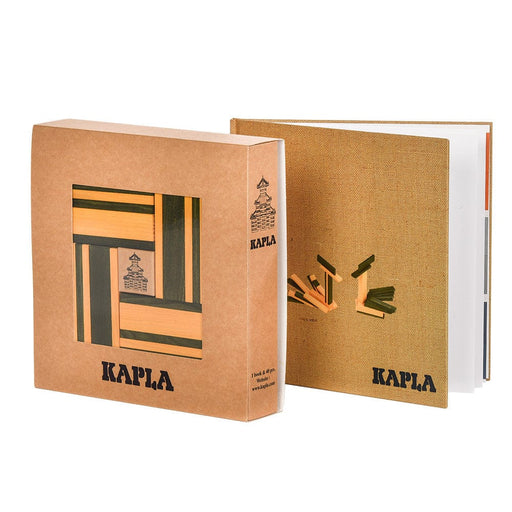 Wooden Building Blocks Kapla 'Book and Colours' - Yellow/Green