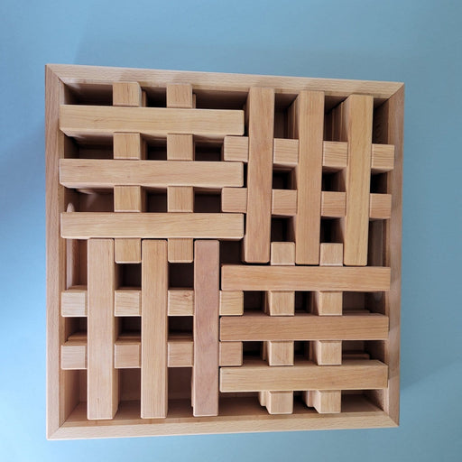 Wooden Toys Bauspiel Grid Natural 12 Blocks