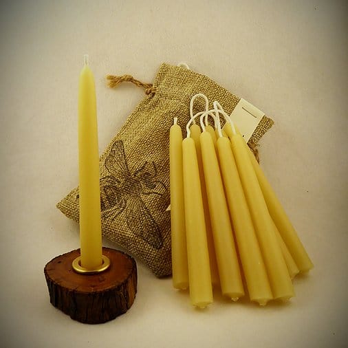 Wooden Toys Beeswax Tapered Candles