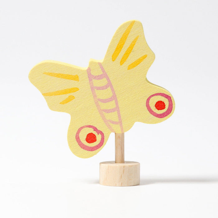 Wooden Toys Grimm's Yellow Butterfly Candle Holder Decoration